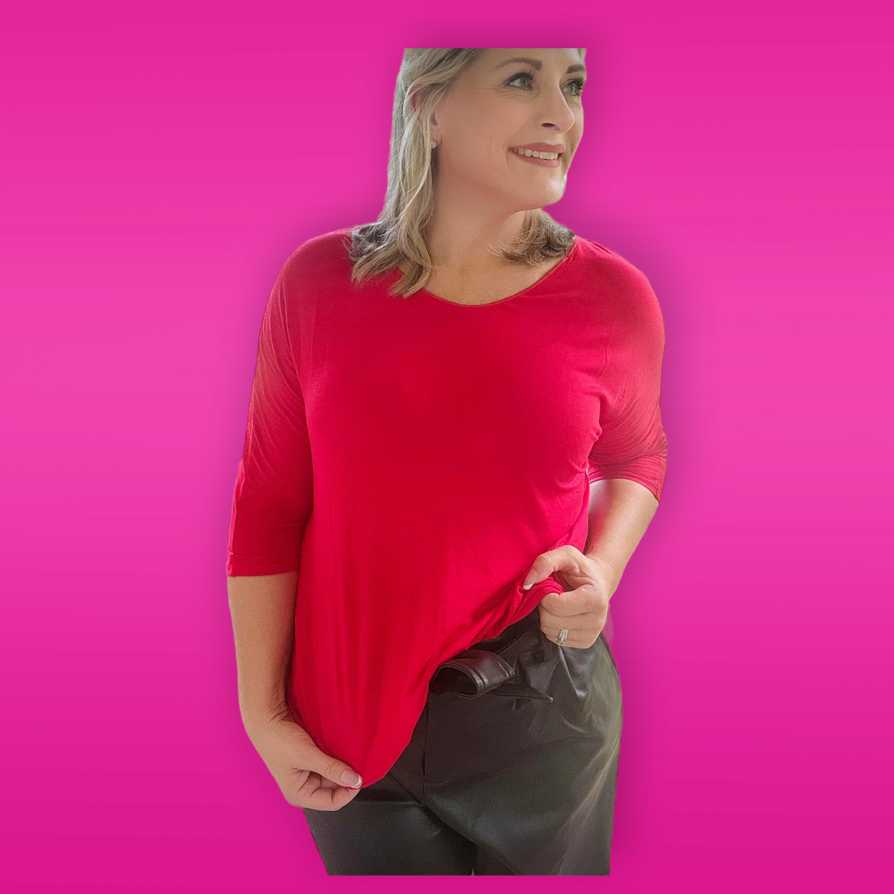 Red 3/4 Top