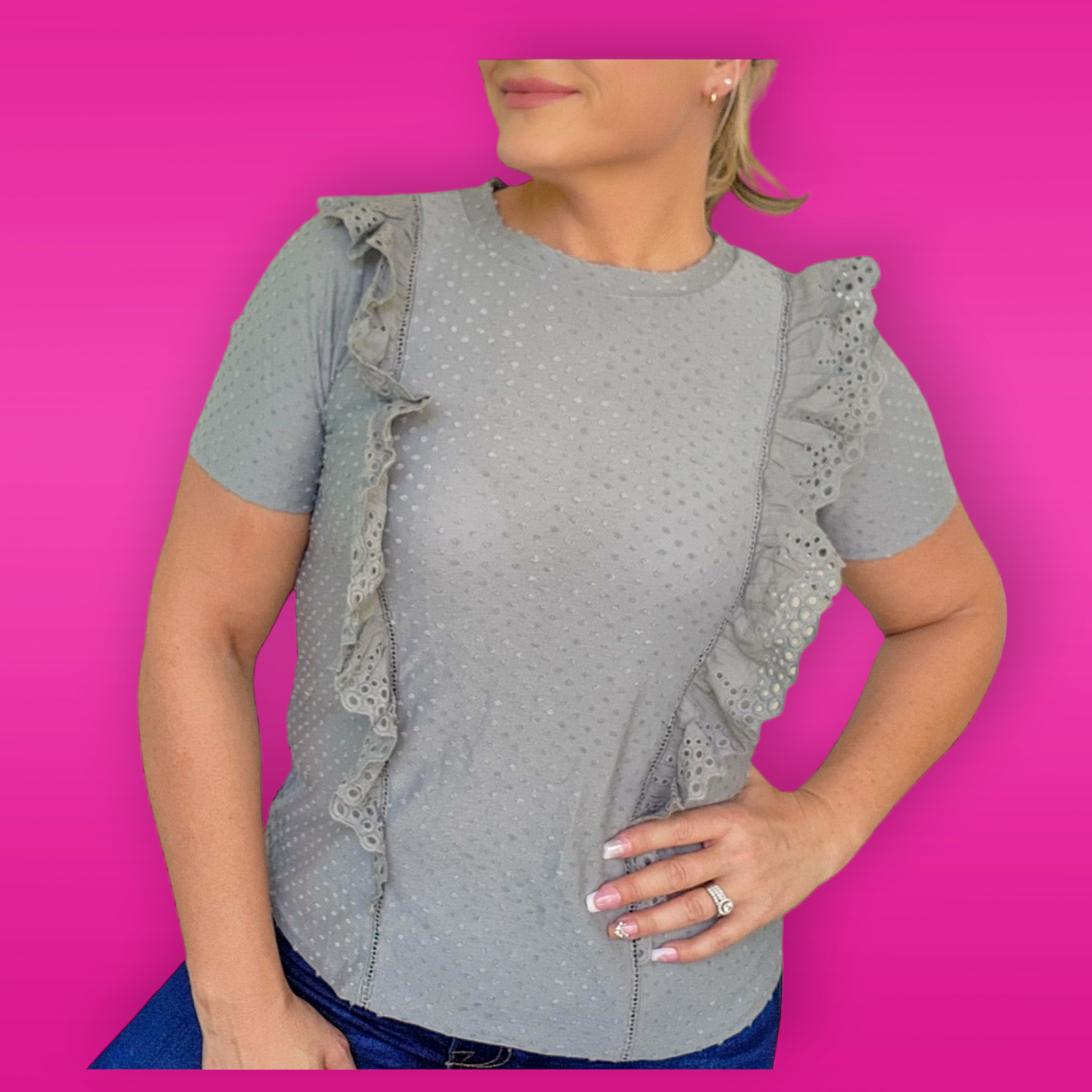 Ruffle Short Sleeve
