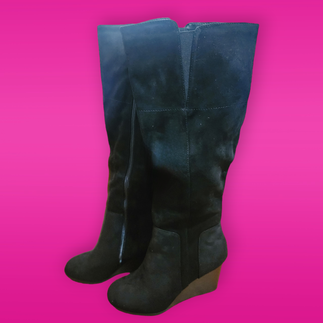 Black Suede Tall Boots