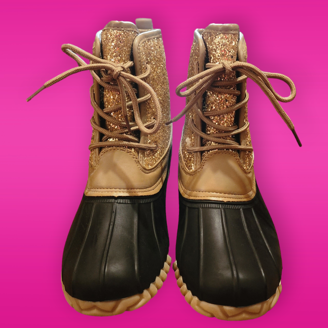 Glamorous Gold Glitter Rainboots