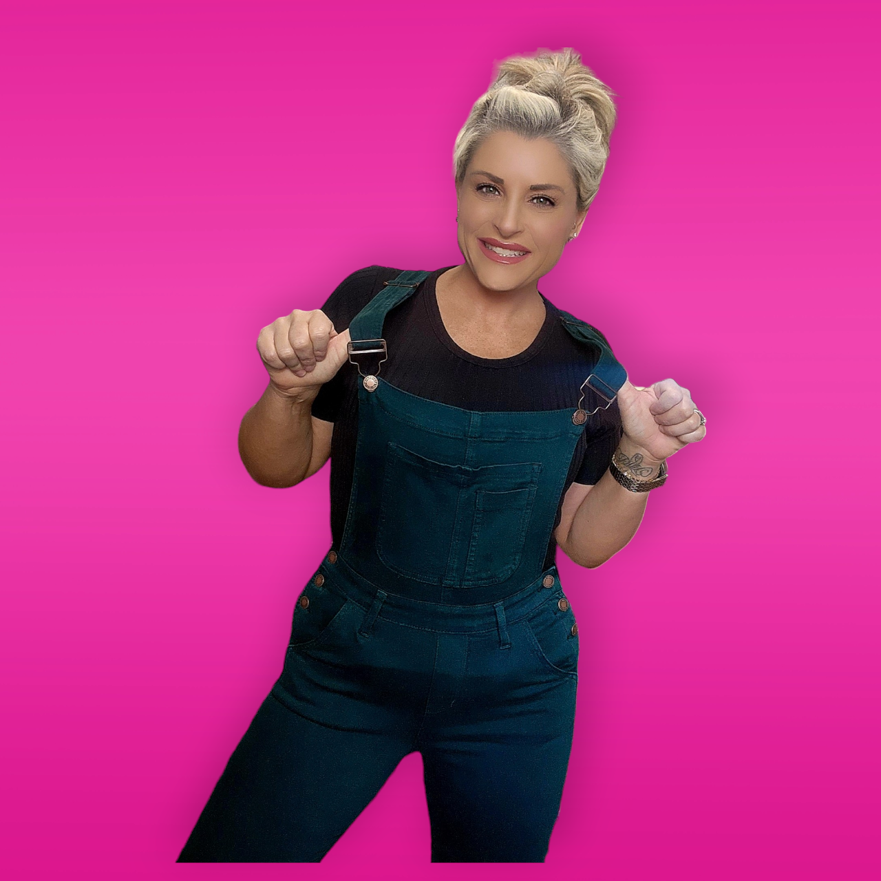 Teal Overalls