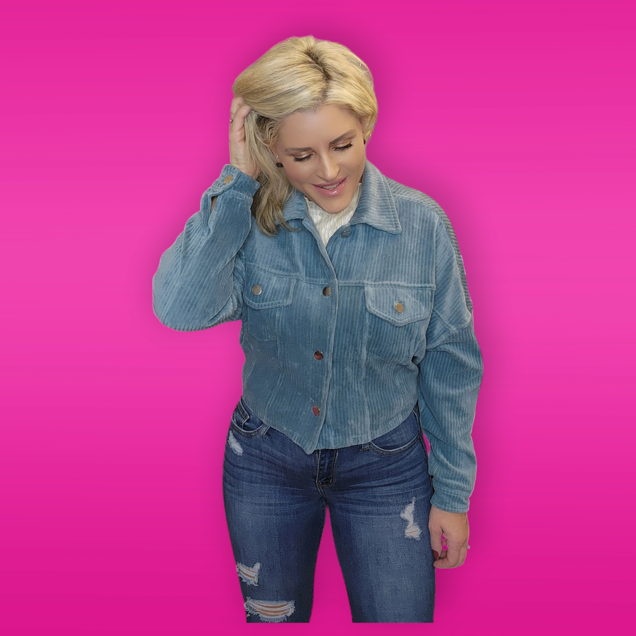 Cropped Corduroy Jacket