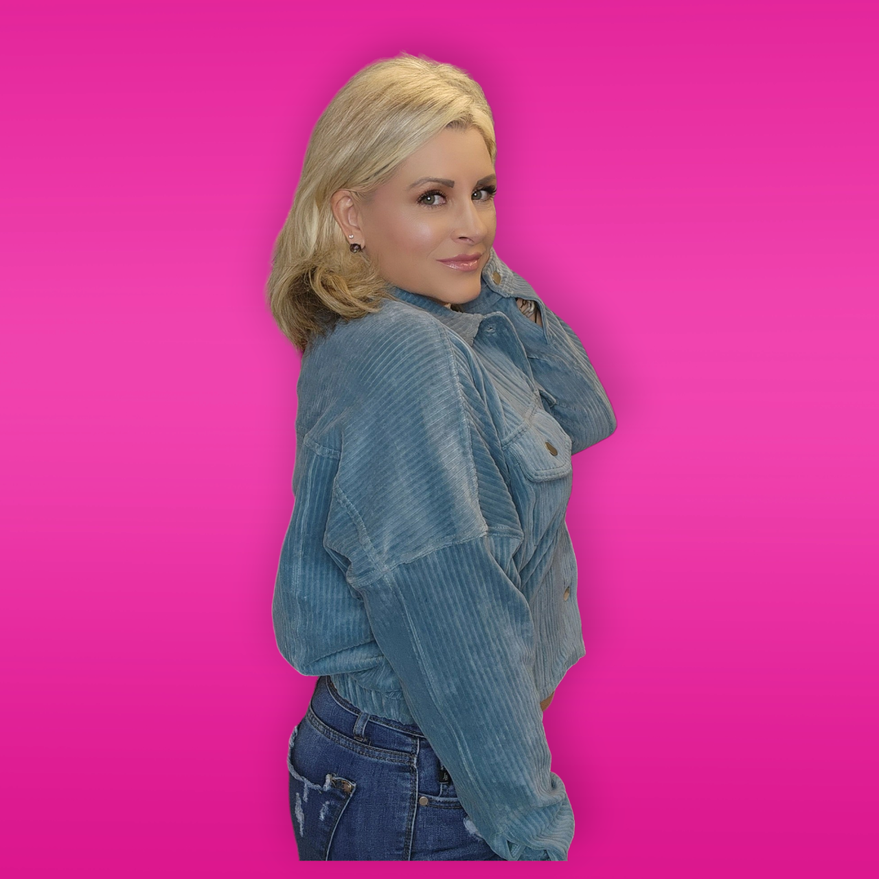 Cropped Corduroy Jacket