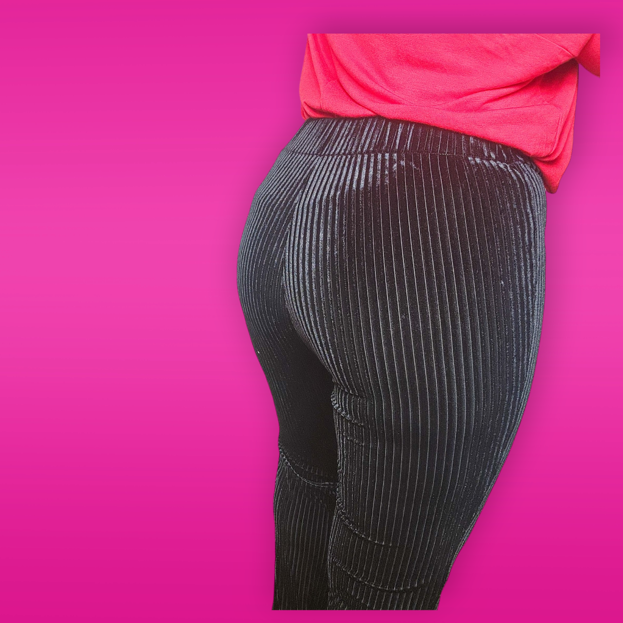 High Waist Flare Corduroy Pull On Pants