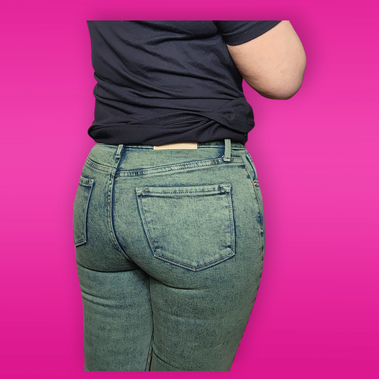 Elena High Rise Straight Jeans