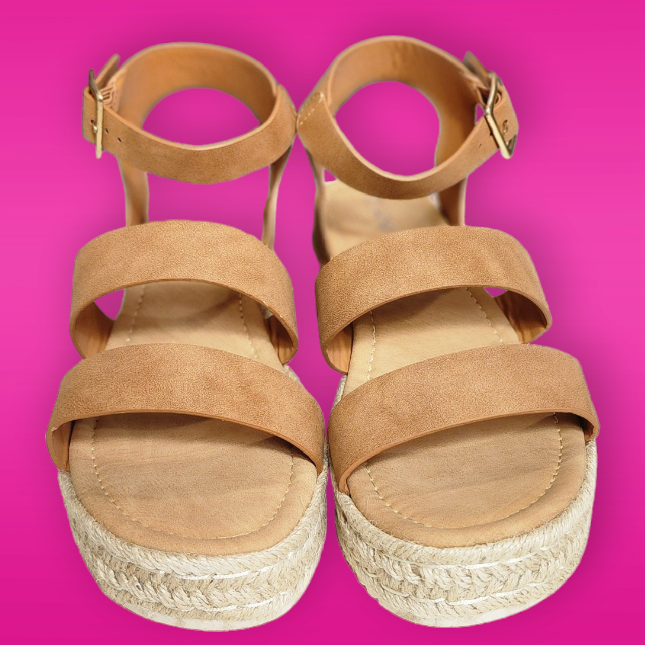 Tan Double Strap Sandal