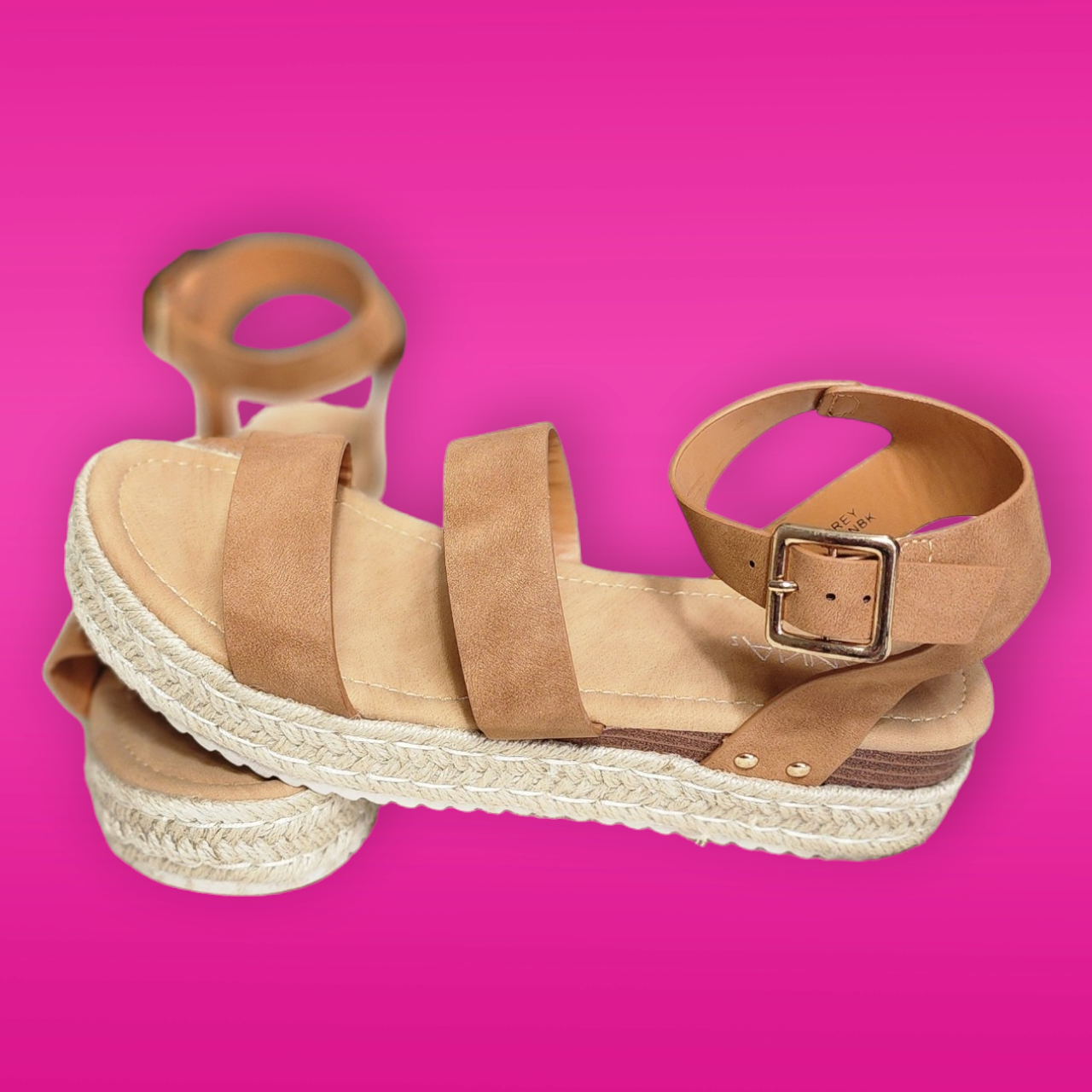 Tan Double Strap Sandal