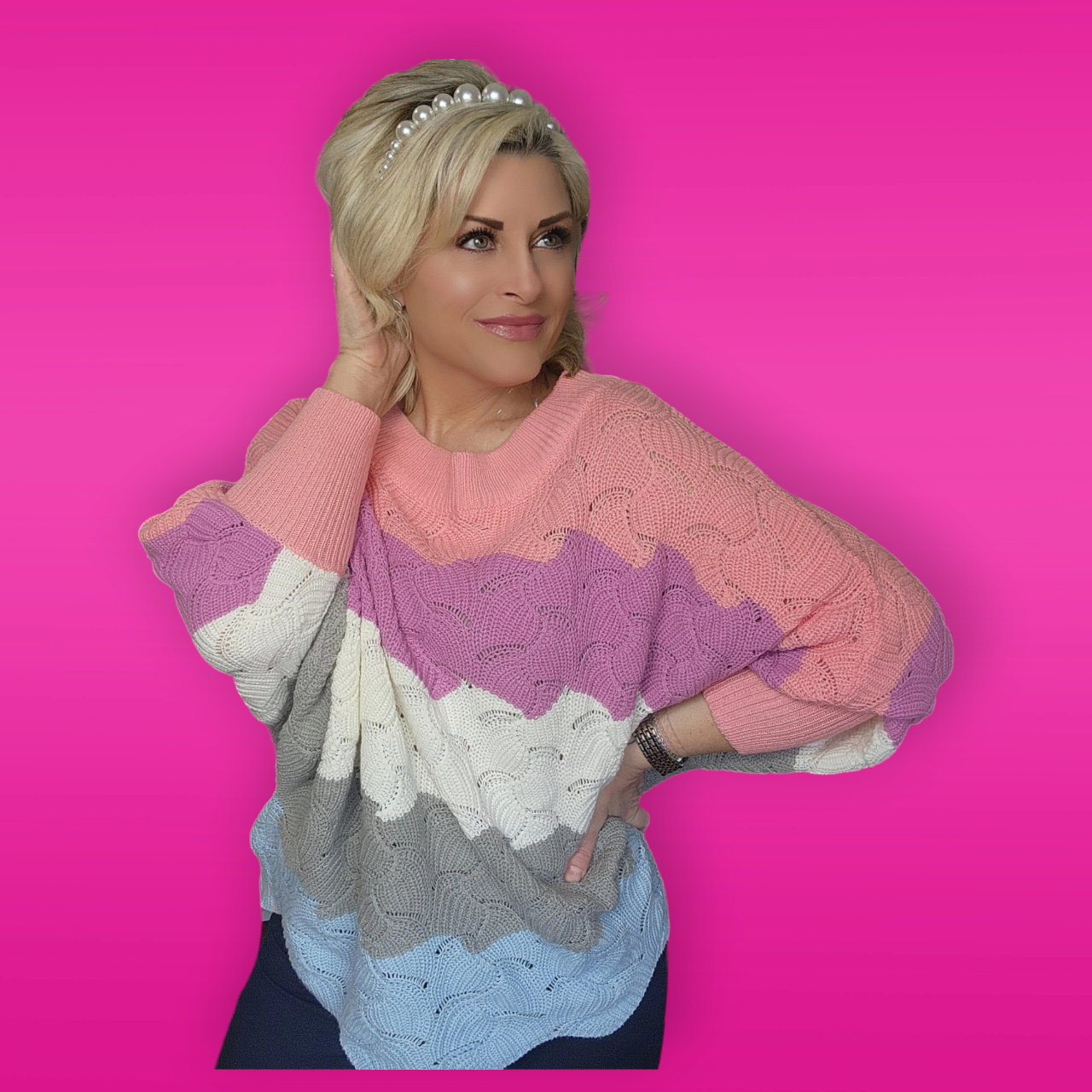Color Block Spring Sweater