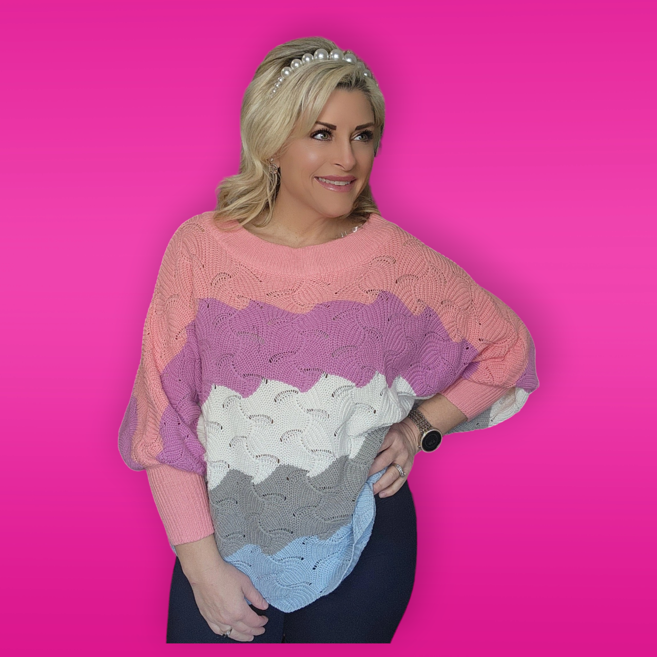 Color Block Spring Sweater