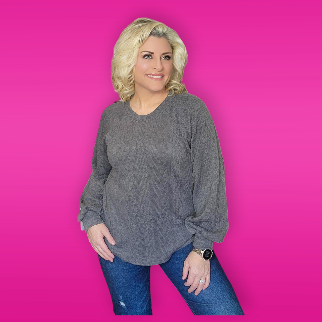 Gray Long Sleeve Pullover