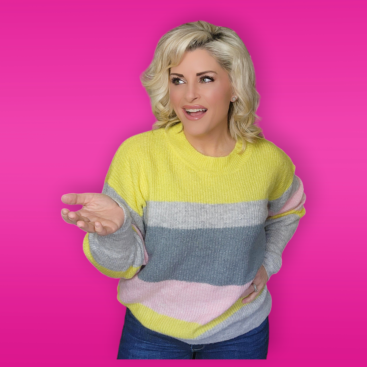 Spring Color Block Lightweight Sweater