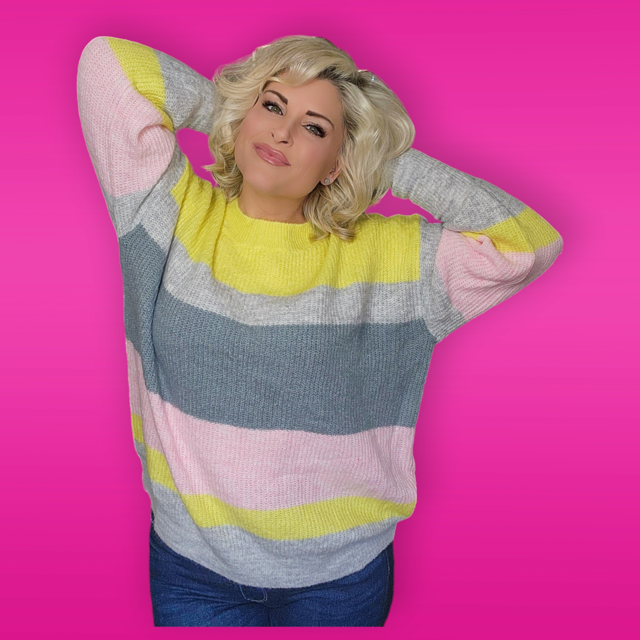 Spring Color Block Lightweight Sweater