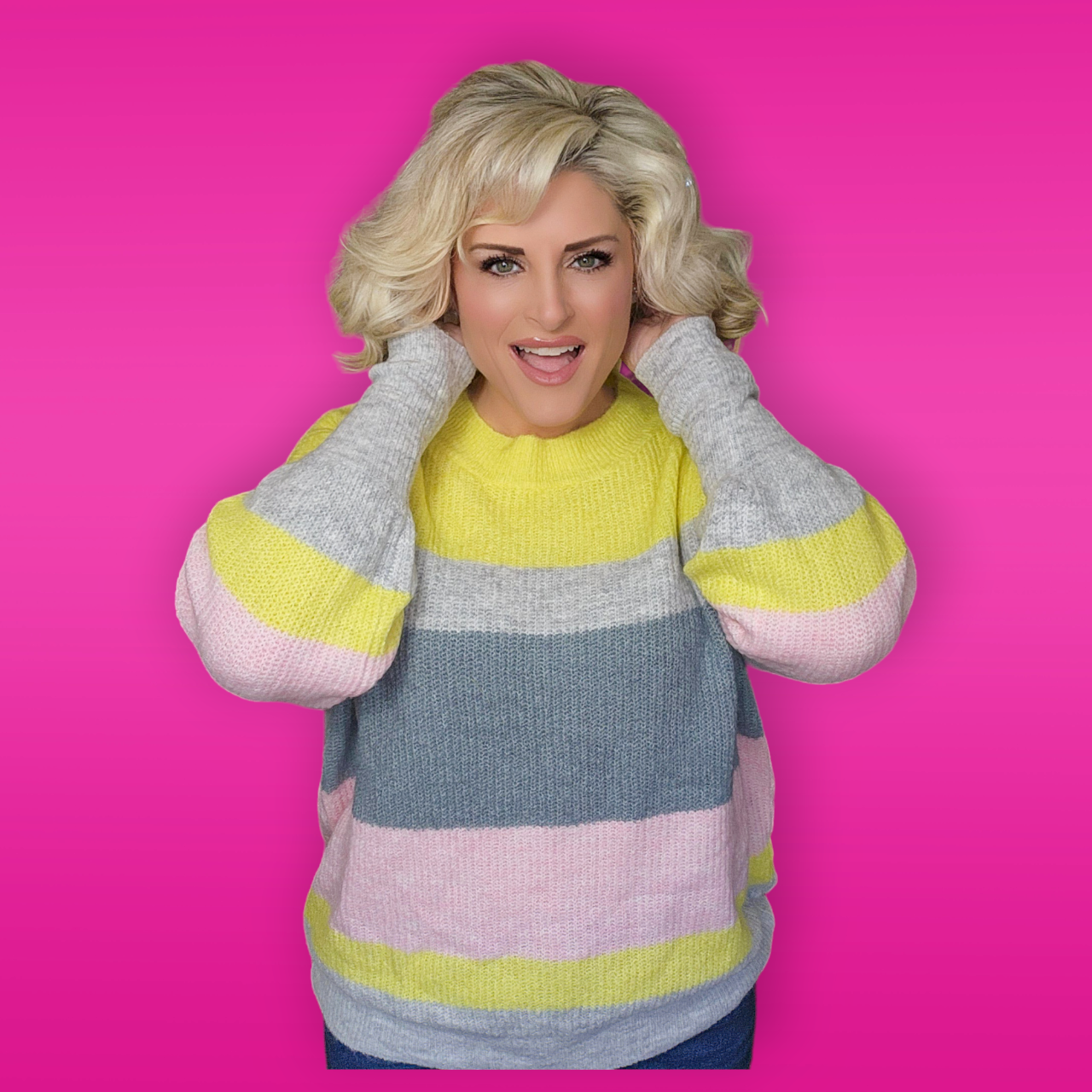 Spring Color Block Lightweight Sweater