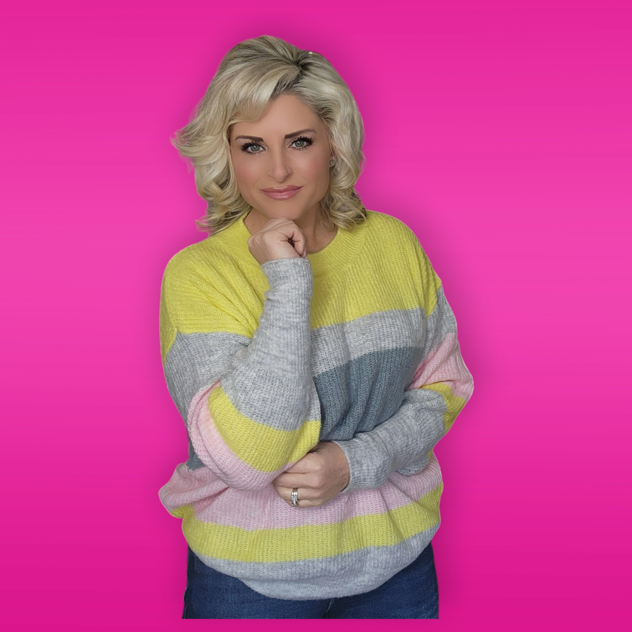 Spring Color Block Lightweight Sweater
