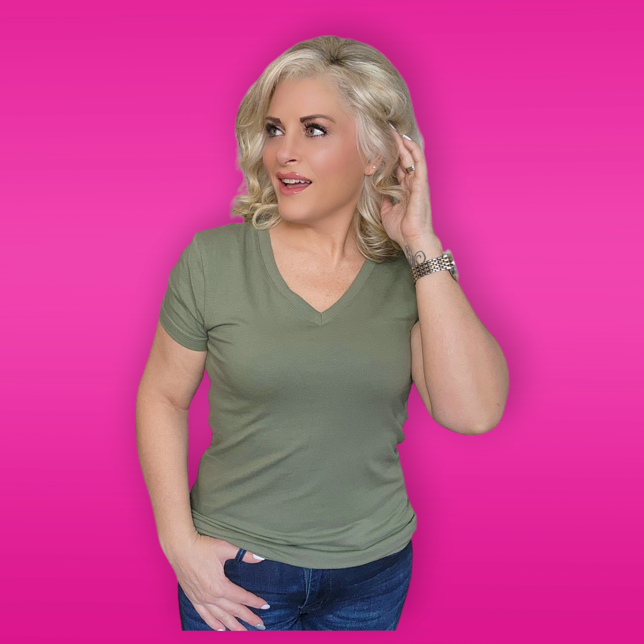 Army Green Basic Tee