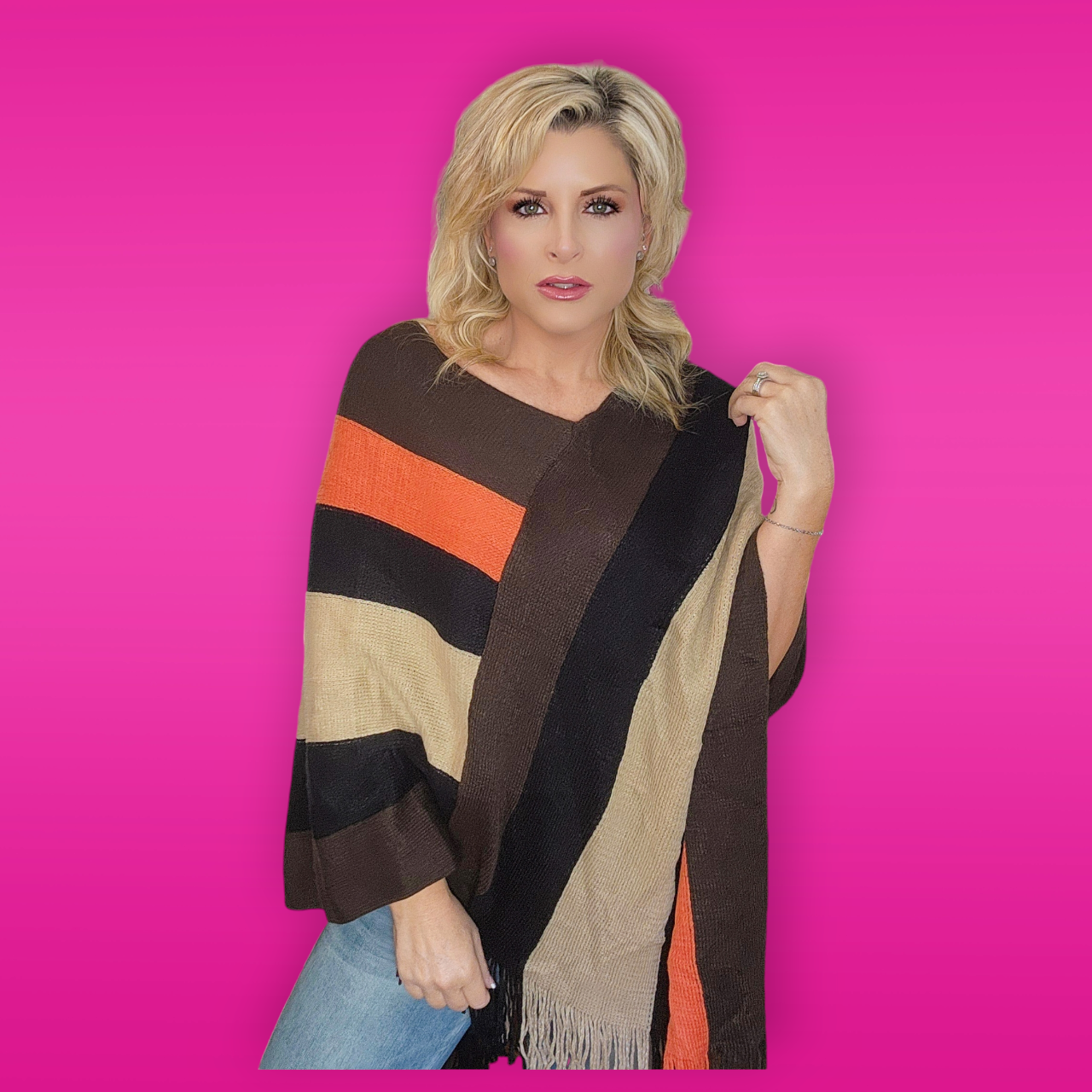 Multi Color Sweater Shawl