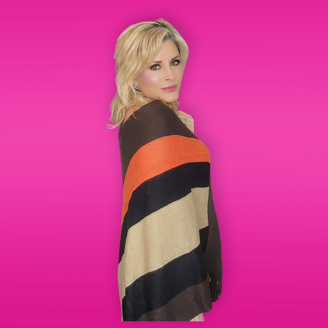 Multi Color Sweater Shawl