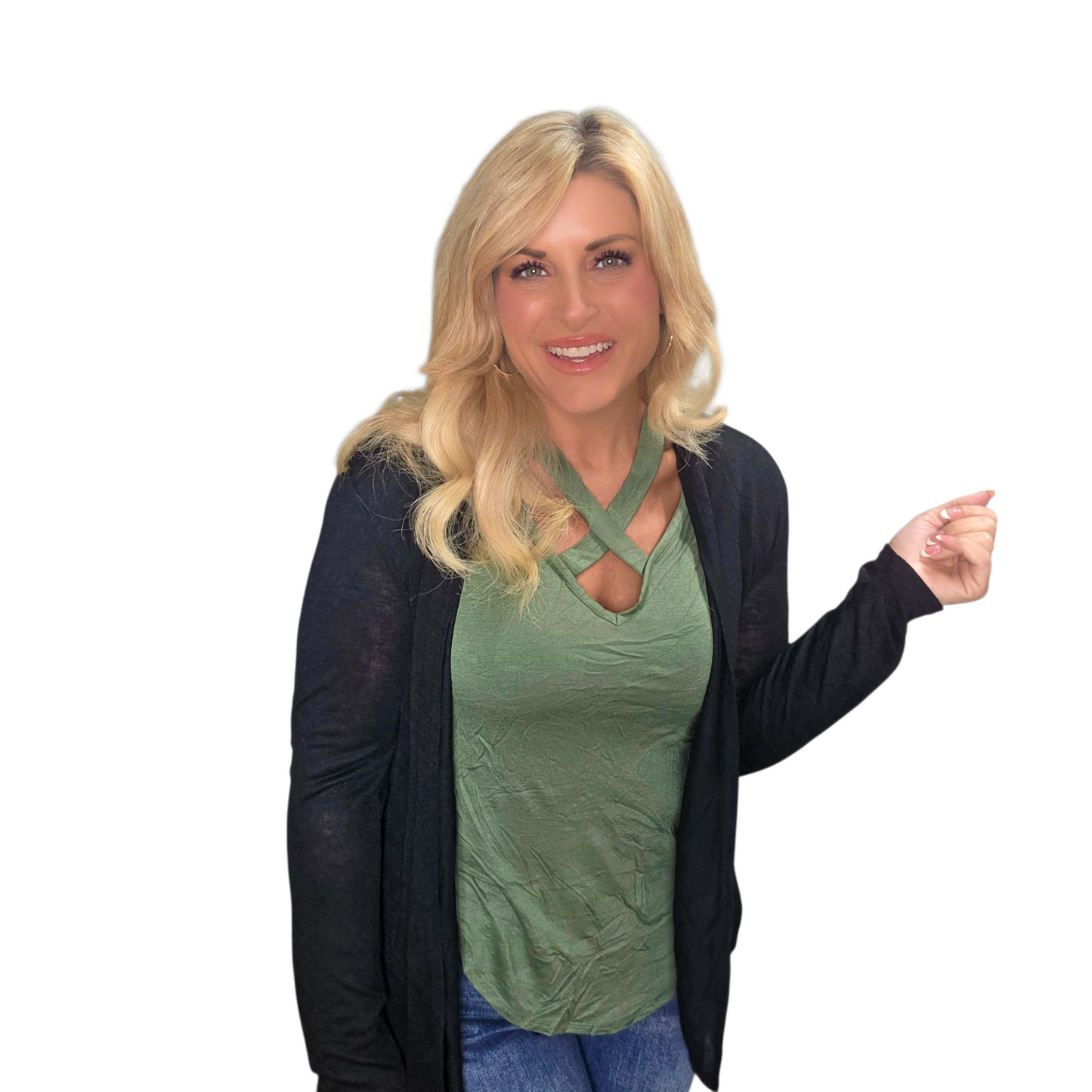 Black Sheer Cardigan