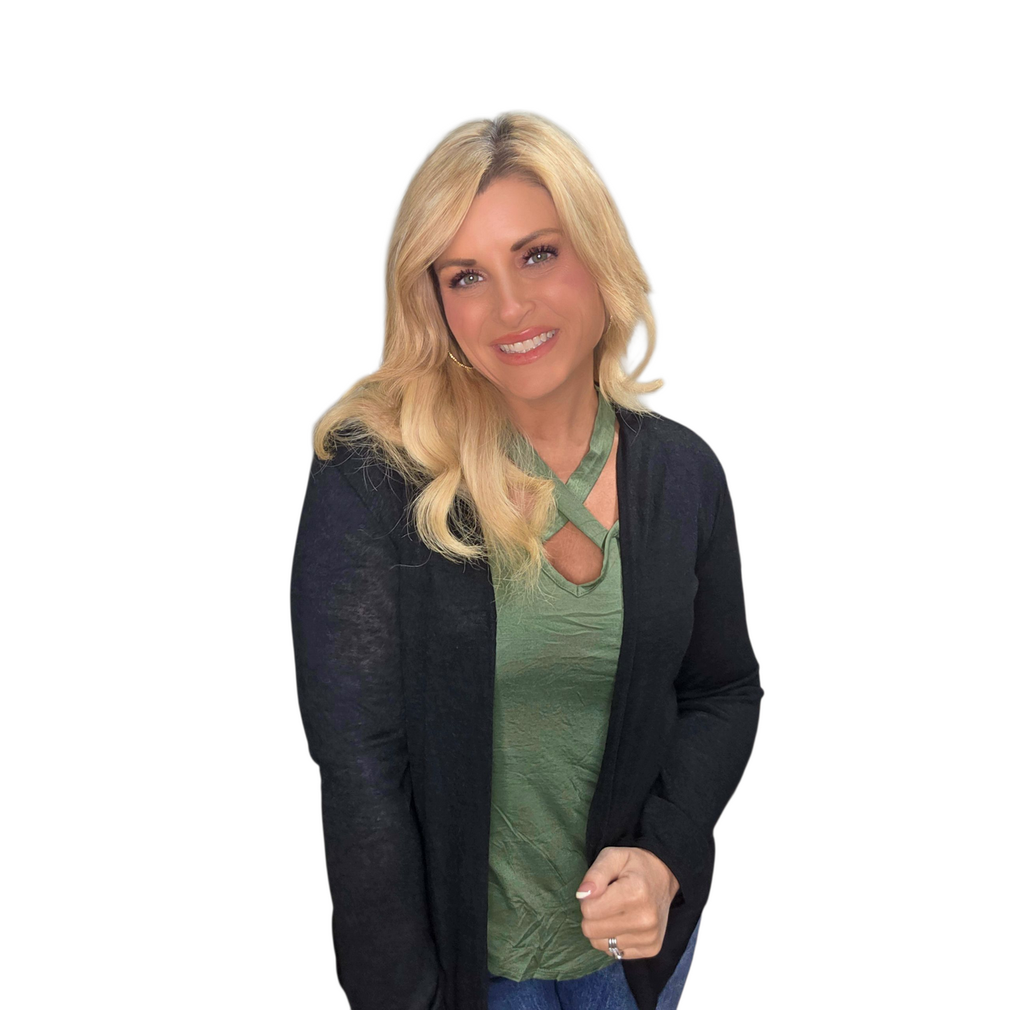 Black Sheer Cardigan