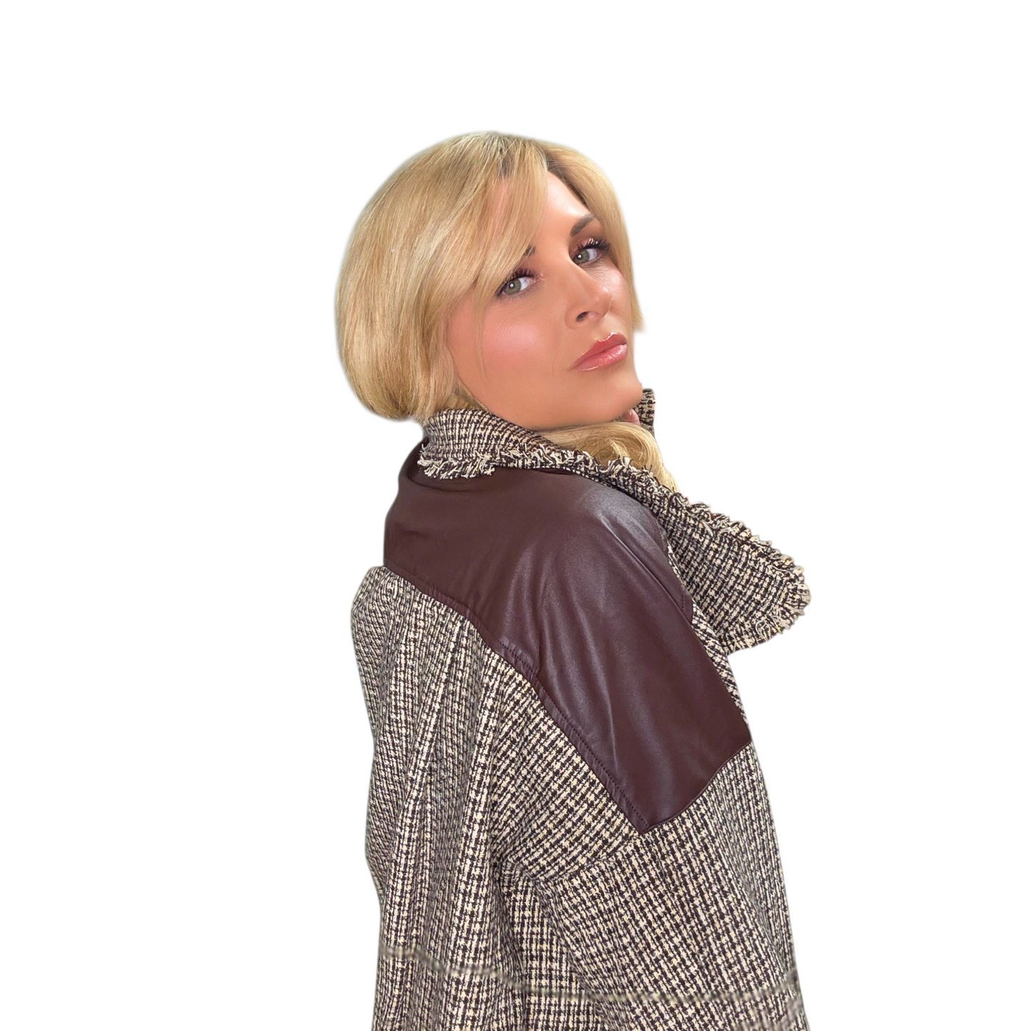 Brown Plaid Button Up