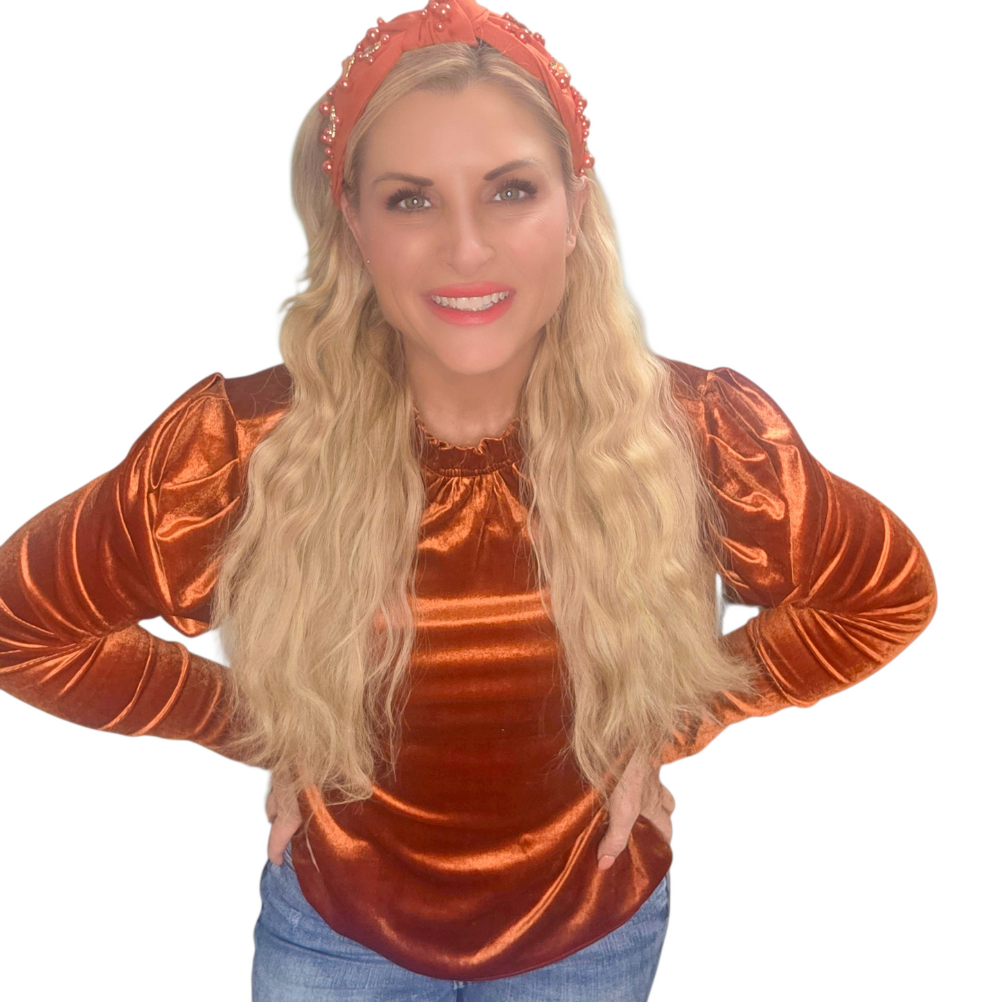 Chestnut Velvet Long Sleeve