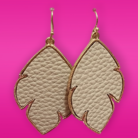 Faux Leather Sturdy Earrings