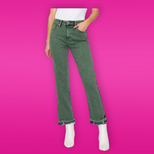 Elena High Rise Straight Jeans