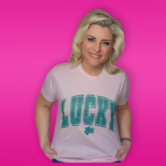 Lucky (Green Glitter) Tee