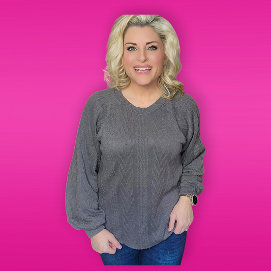 Gray Long Sleeve Pullover