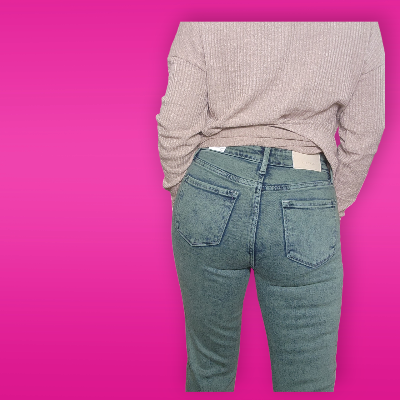 Elena High Rise Straight Jeans