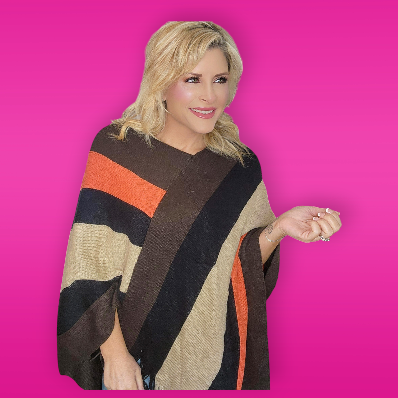 Multi Color Sweater Shawl