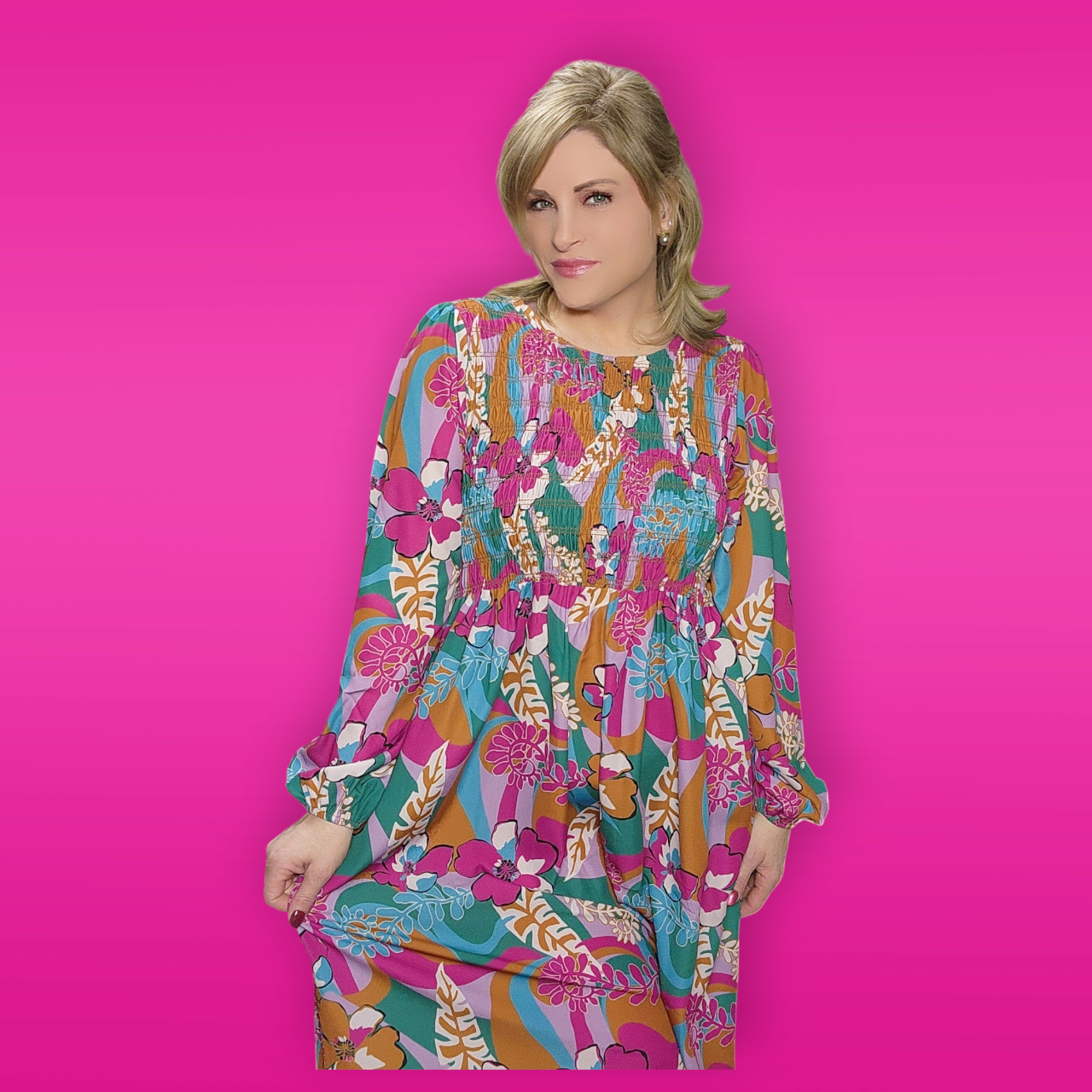 Mixed Print Dress