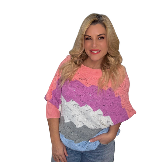 Color Block Spring Sweater