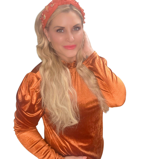 Chestnut Velvet Long Sleeve