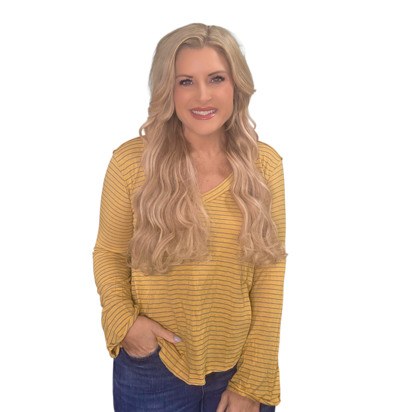 Mustard Stripe Long Sleeve