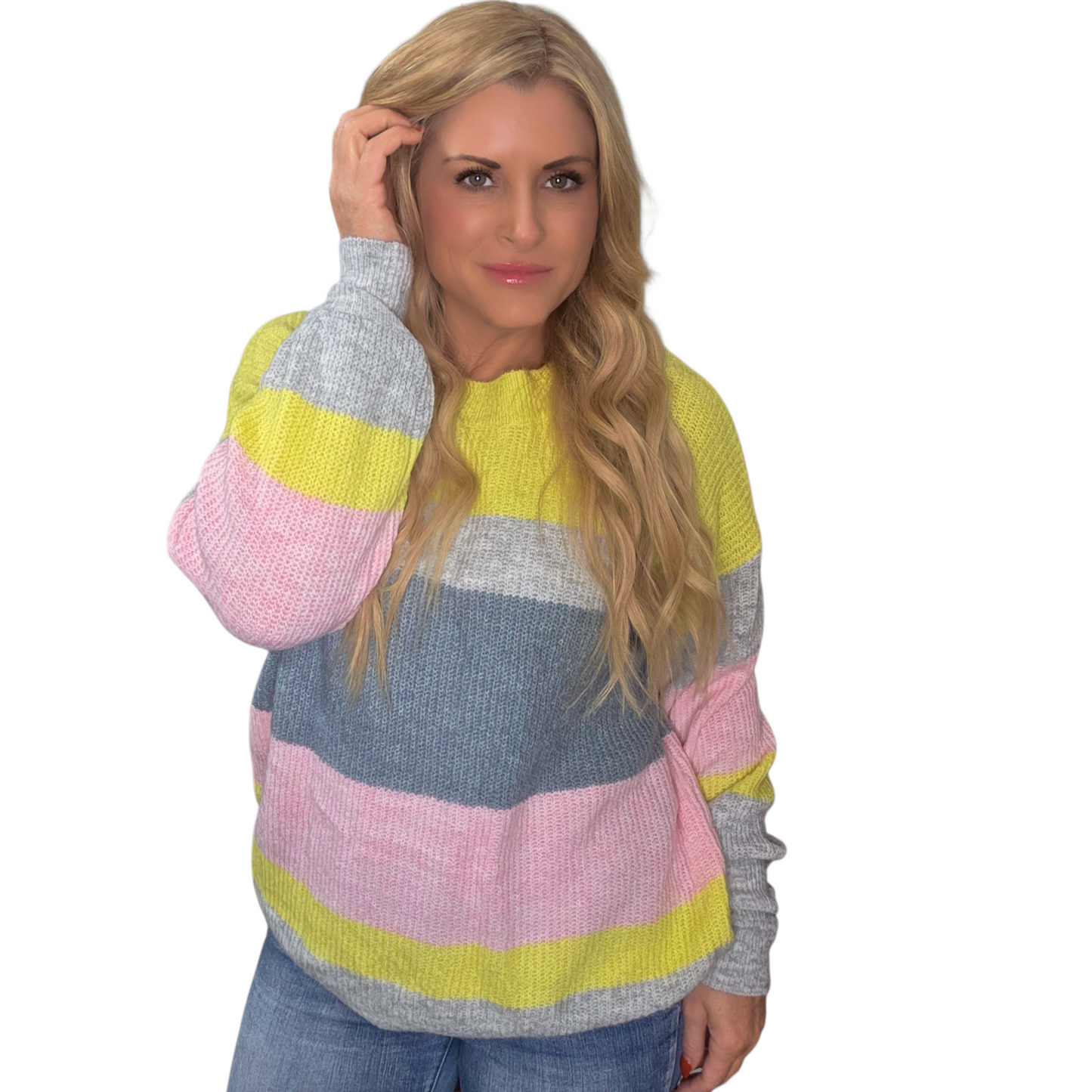 Color Block Lightweight Sweater