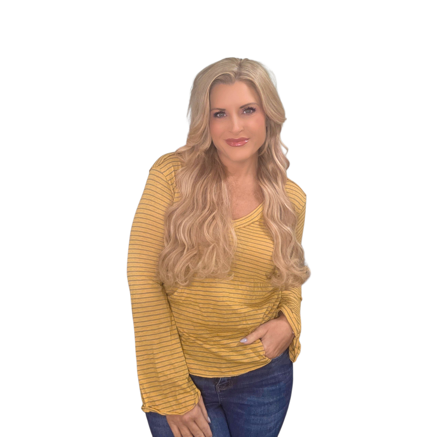 Mustard Stripe Long Sleeve