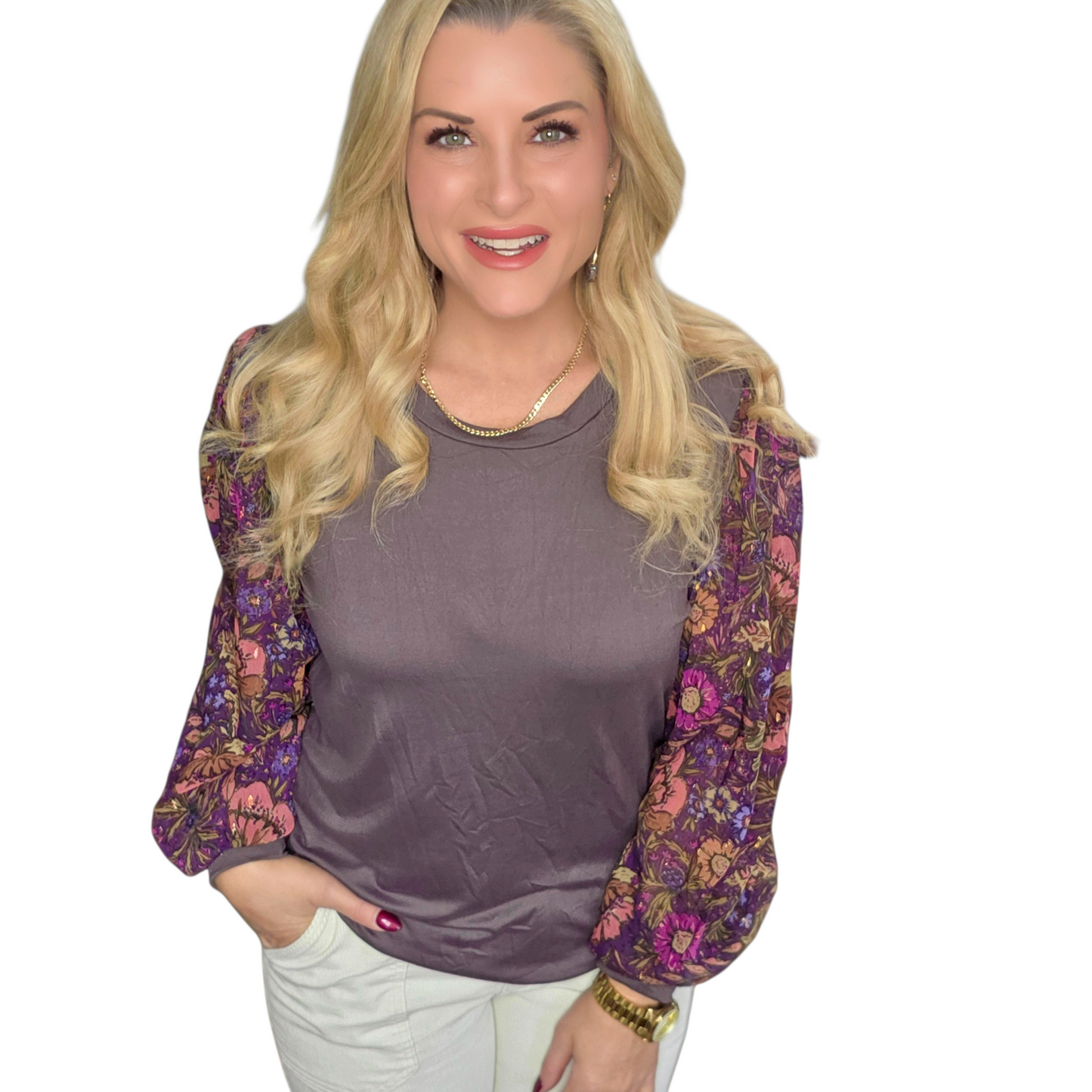 Floral Sheer Long Sleeve