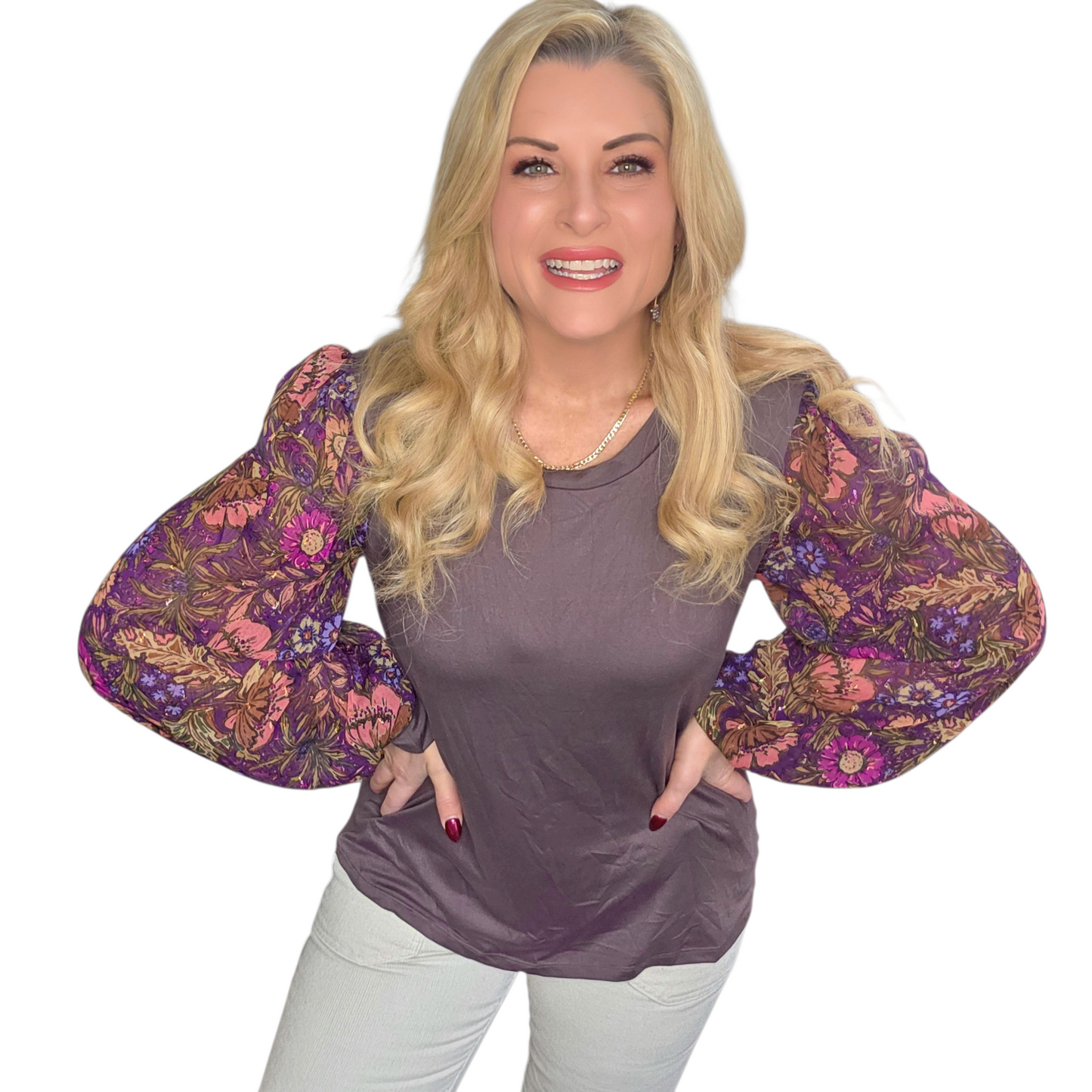 Floral Sheer Long Sleeve