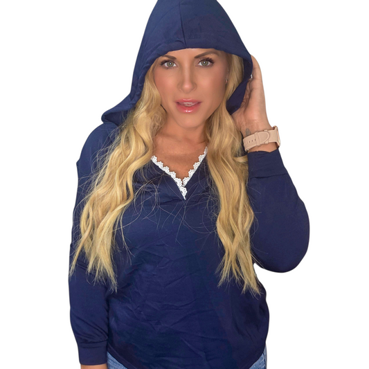 Lace V Neck Pullover