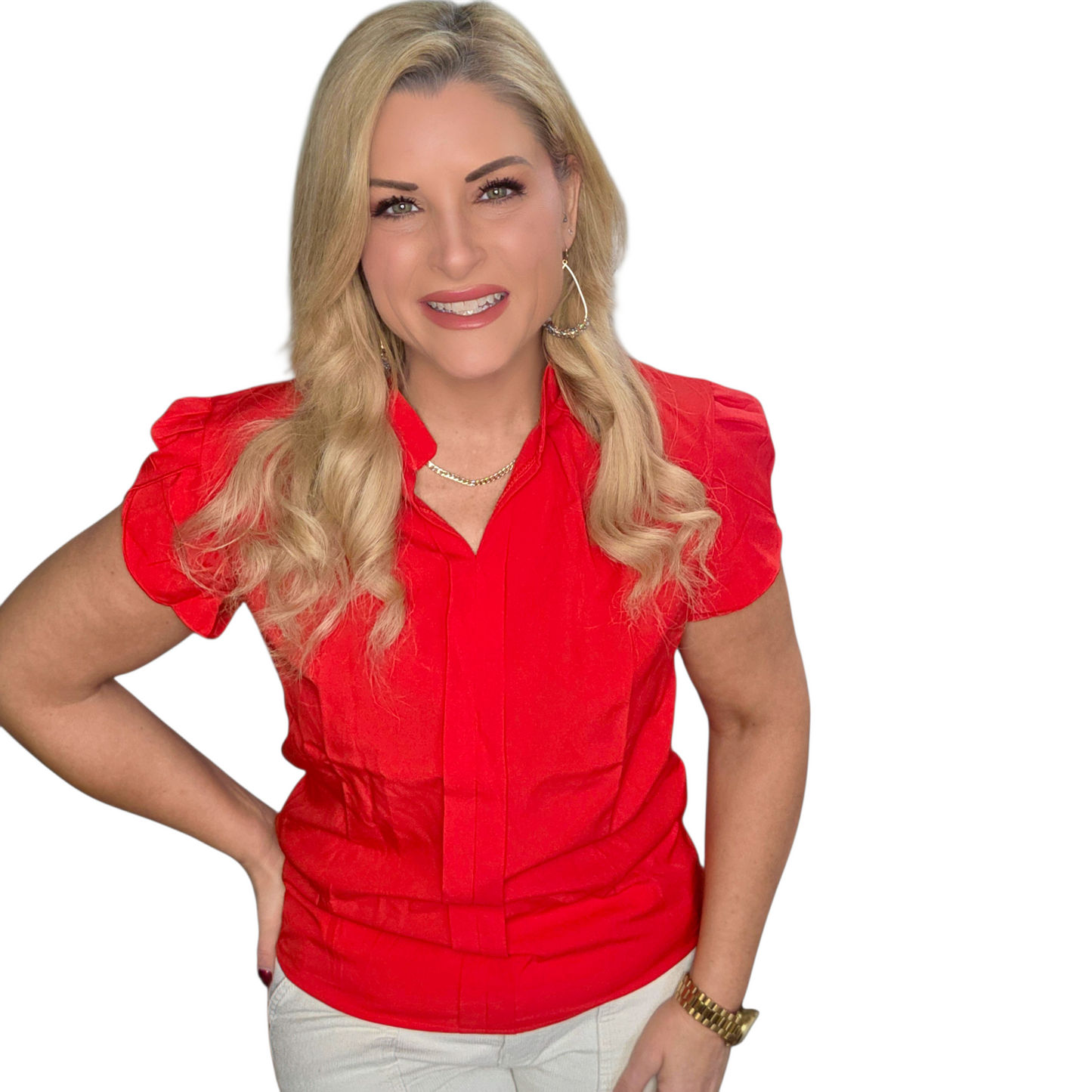 Lotus Sleeve Short Sleeve (Red)